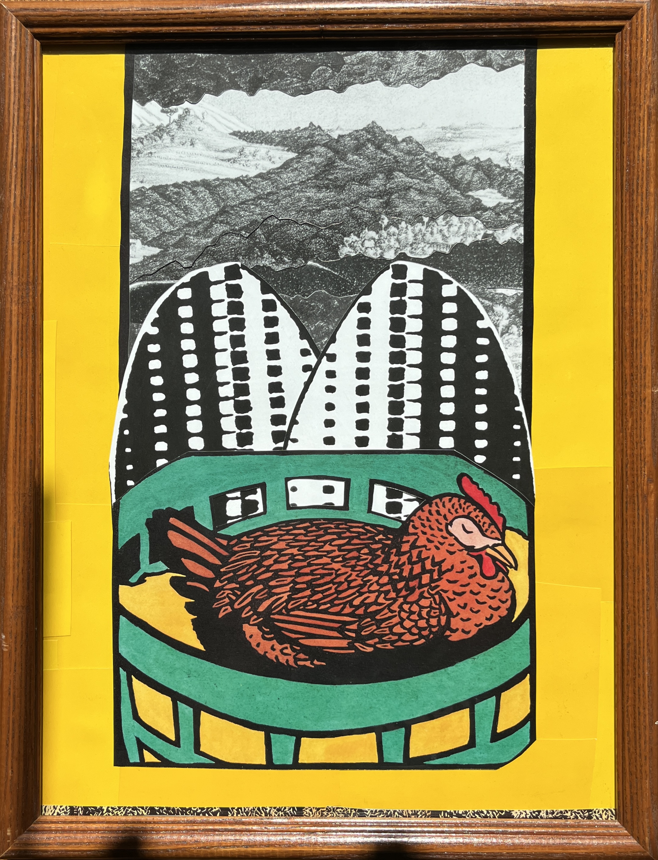Hen collage